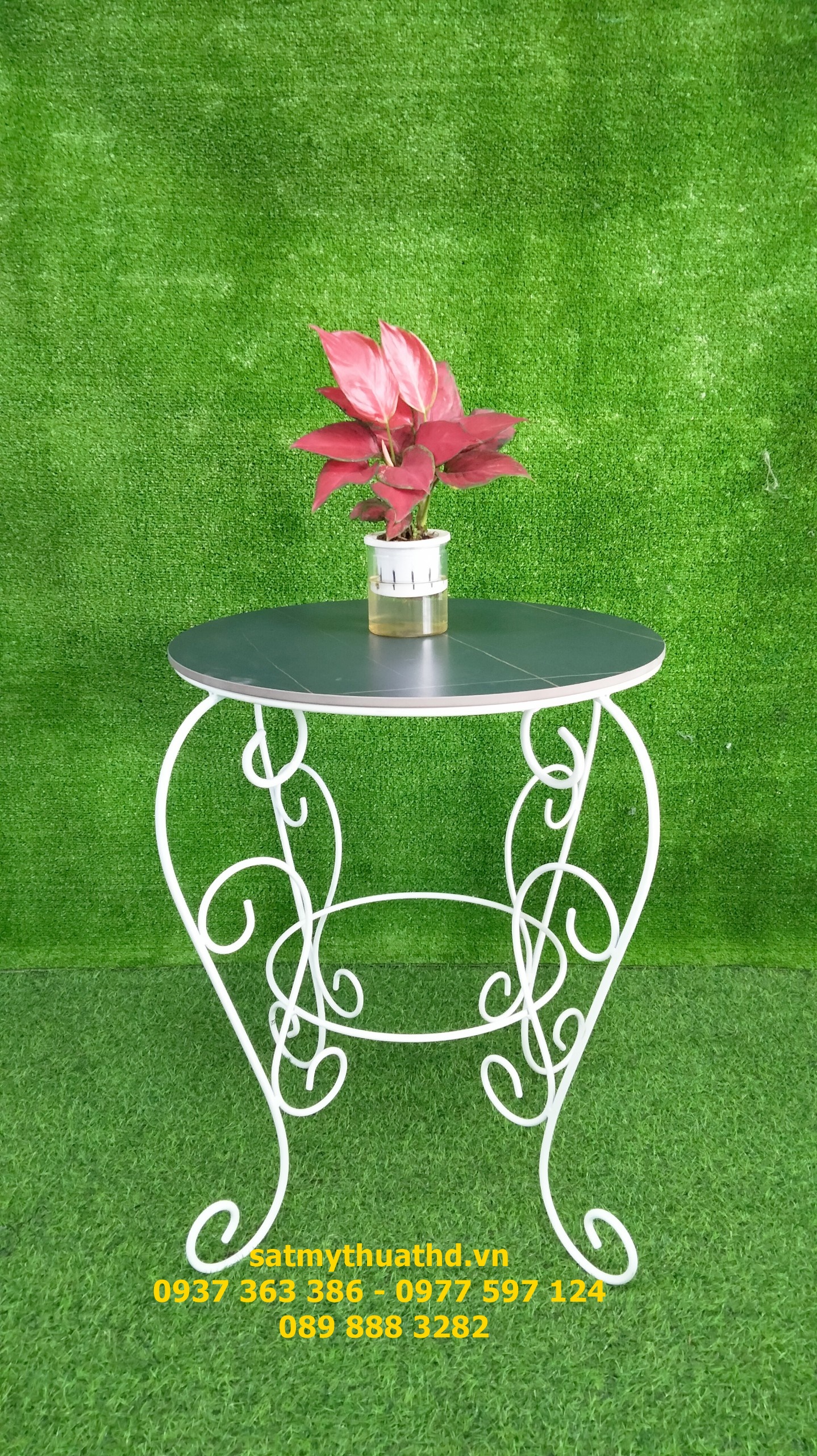 BÀN HOA VĂN SẮT MỸ THUẬT HD002B 